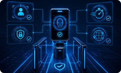 Facial recognition access control visualization